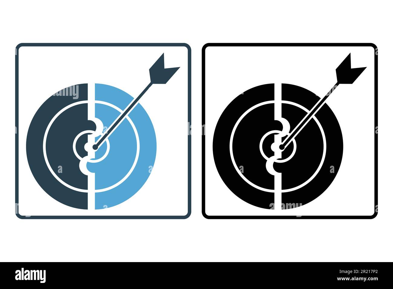 Solution target icon. Puzzle piece, target. icon related to creative idea, solution. Solid icon style. Simple vector design editable Stock Vector