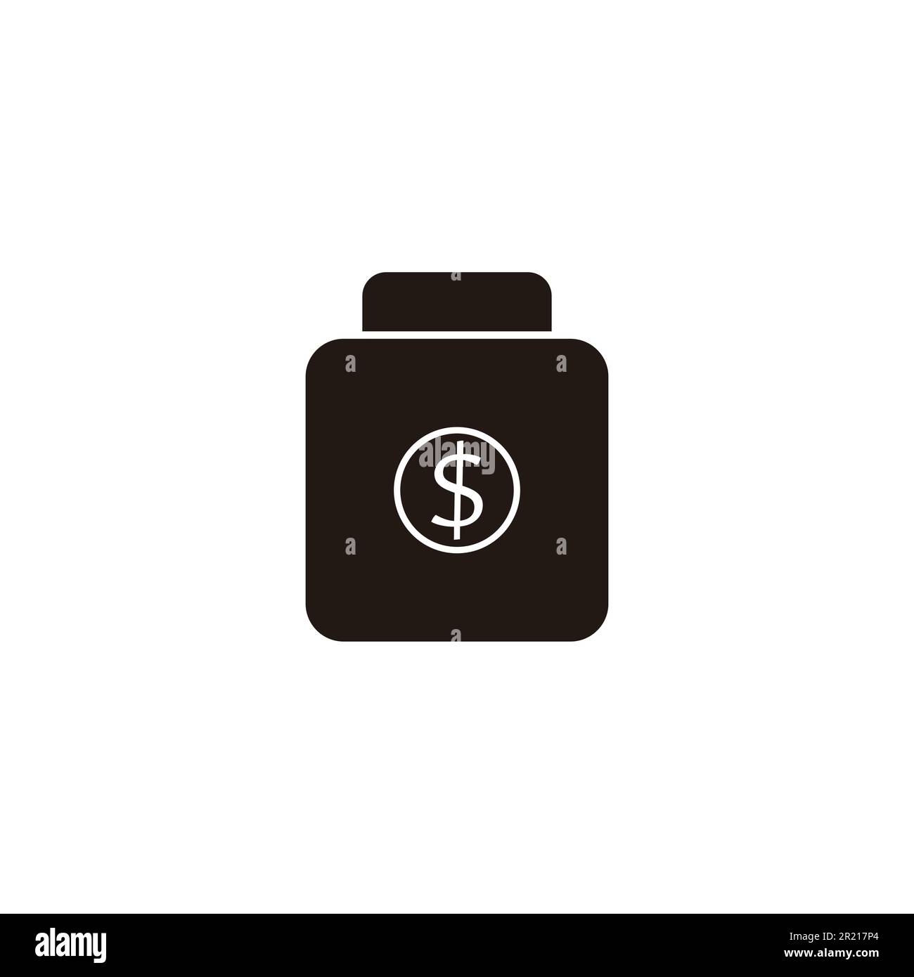 Bottle, dollar, money geometric symbol simple logo vector Stock Vector