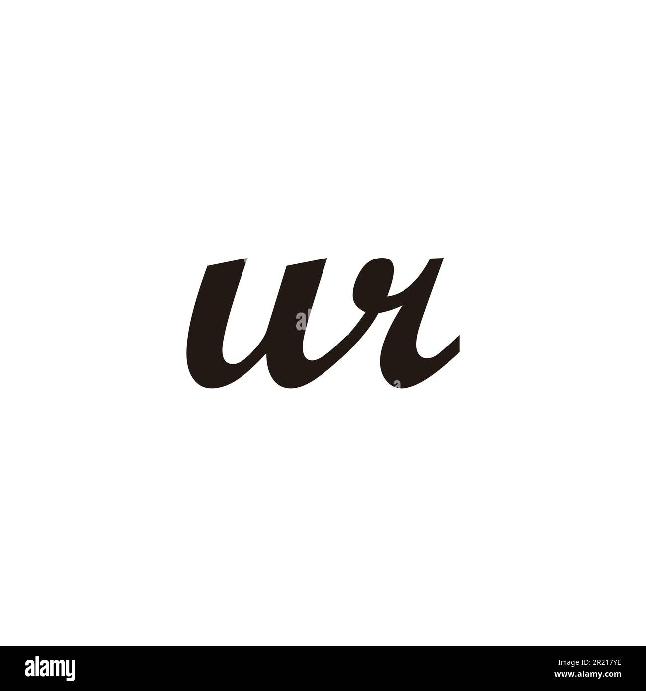Letter ur connect geometric symbol simple logo vector Stock Vector