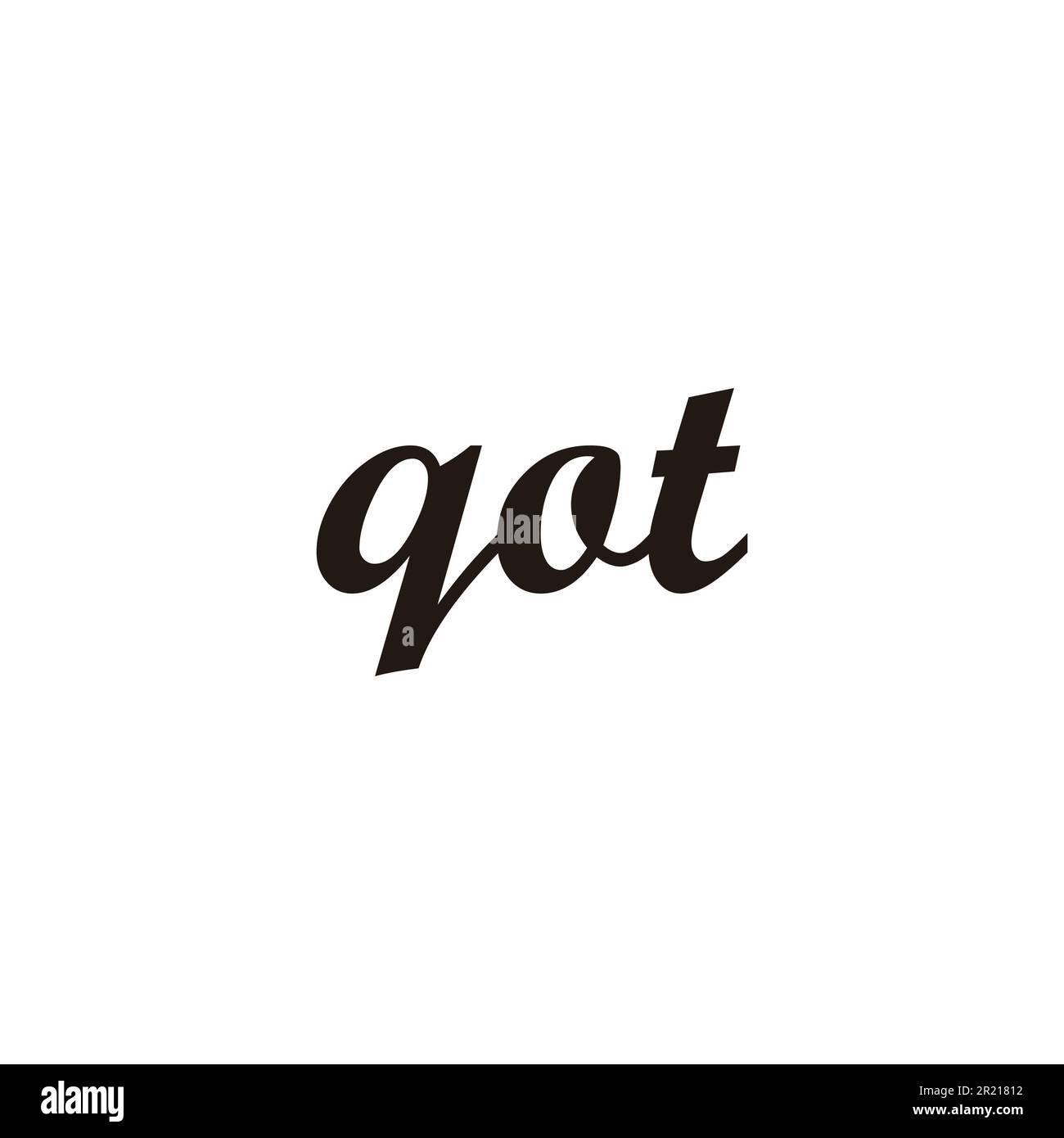 Letter qot connect geometric symbol simple logo vector Stock Vector