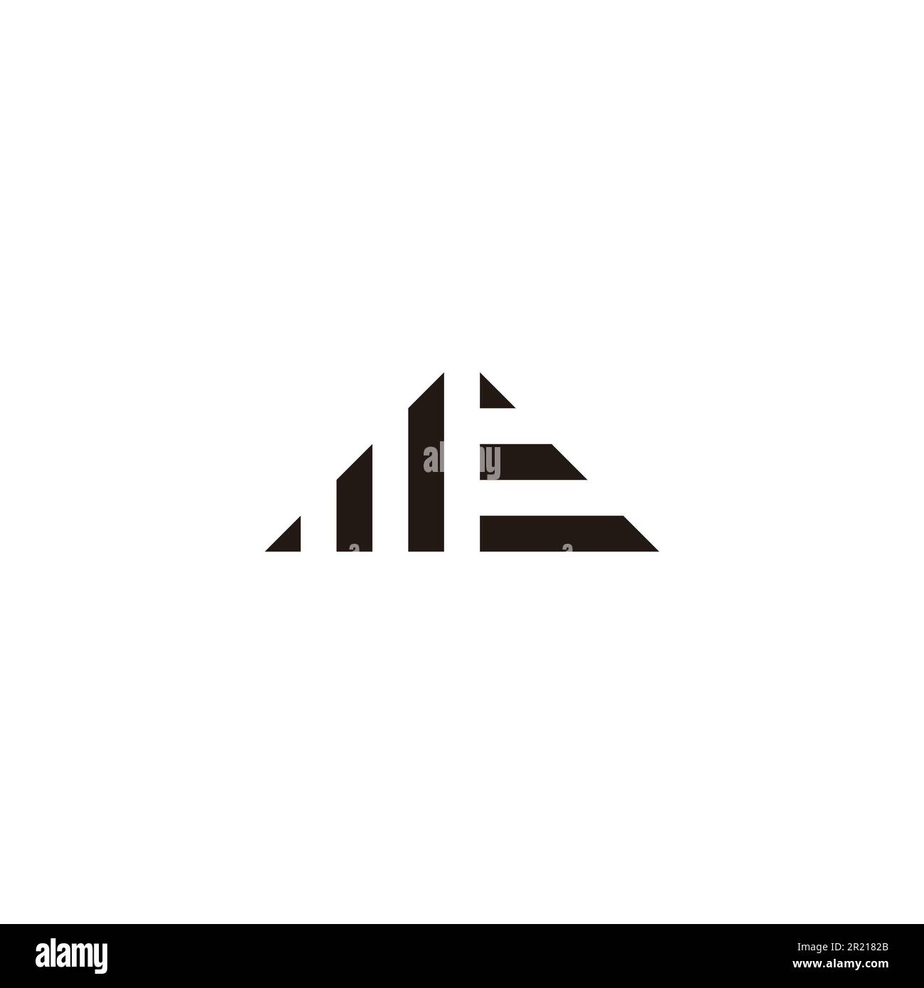 Letter ME papers, fold geometric symbol simple logo vector Stock Vector