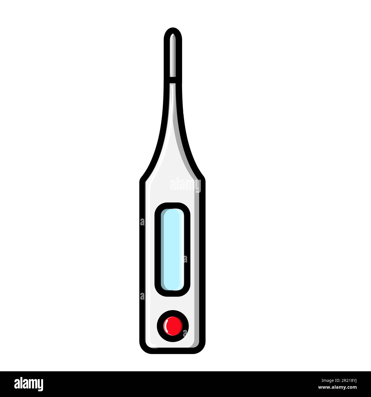 Medical electronic thermometer to measure body temperature, icon on a