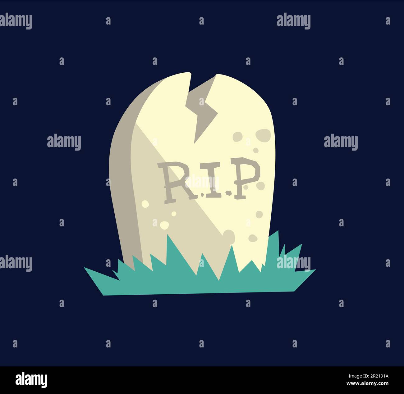 Halloween vector art of a RIP Burial .Halloween illustrations Stock Vector