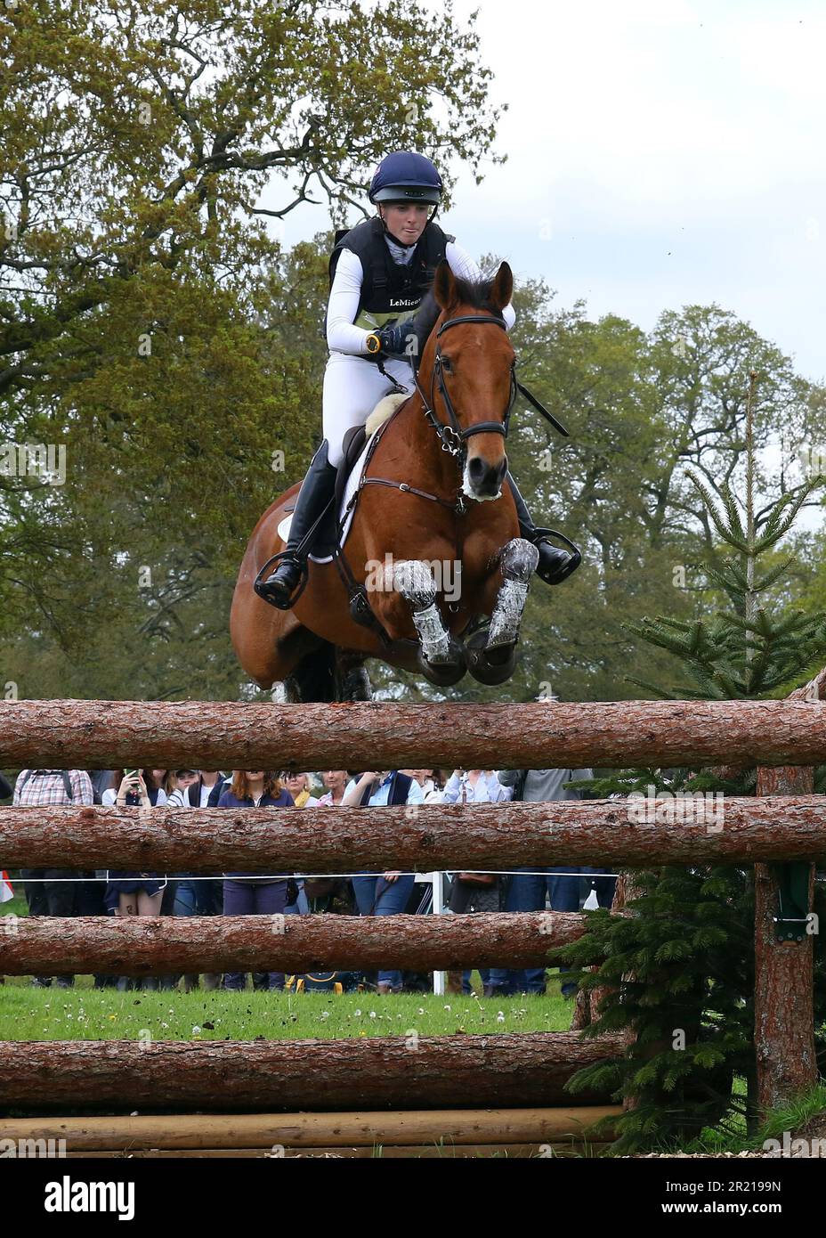 Greta Mason from Great Britain riding Cooley For Sure in the Cross Country at Badminton Horse Trials 2023 Stock Photo