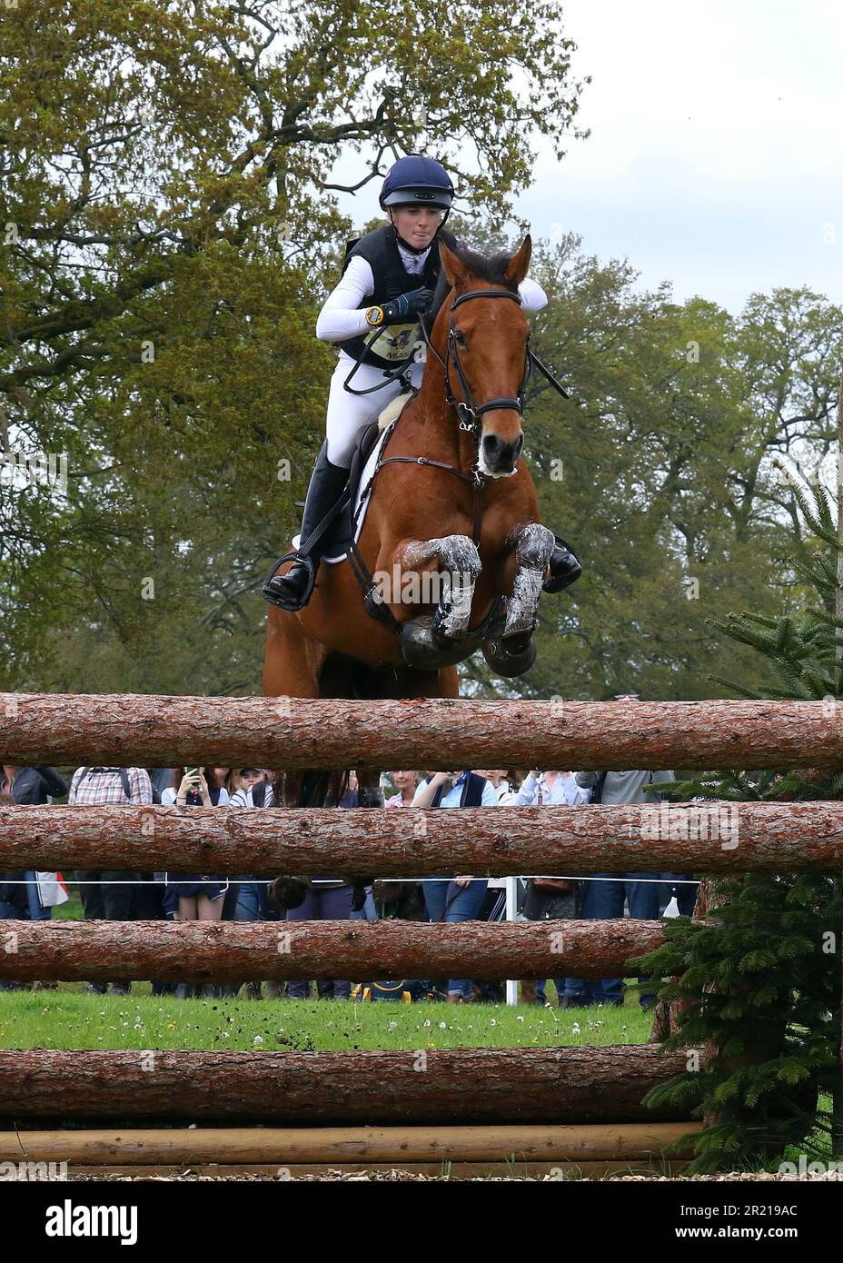 Greta Mason from Great Britain riding Cooley For Sure in the Cross Country at Badminton Horse Trials 2023 Stock Photo