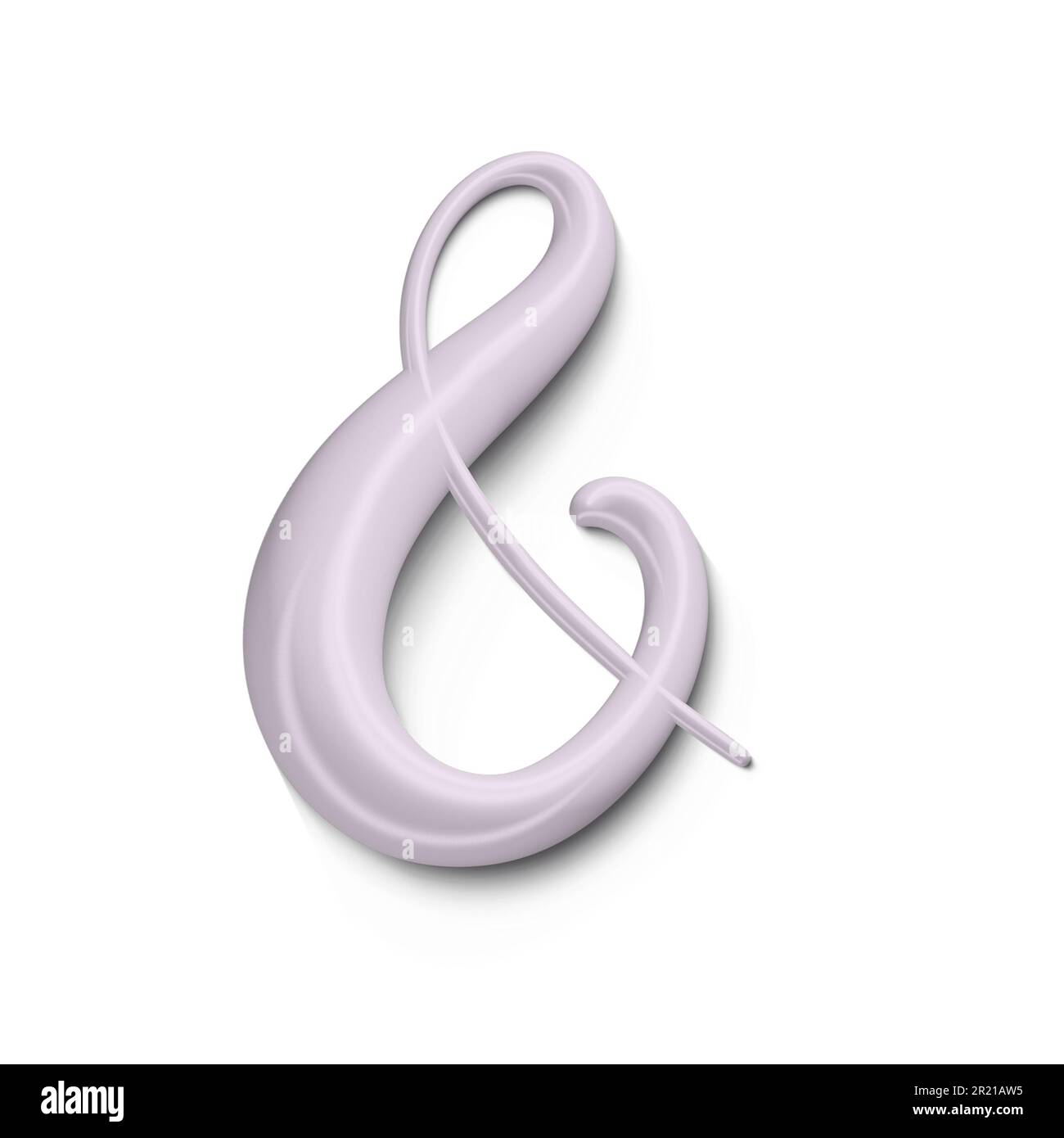 3d hand lettered calligraphic ampersand isolated on white background ...