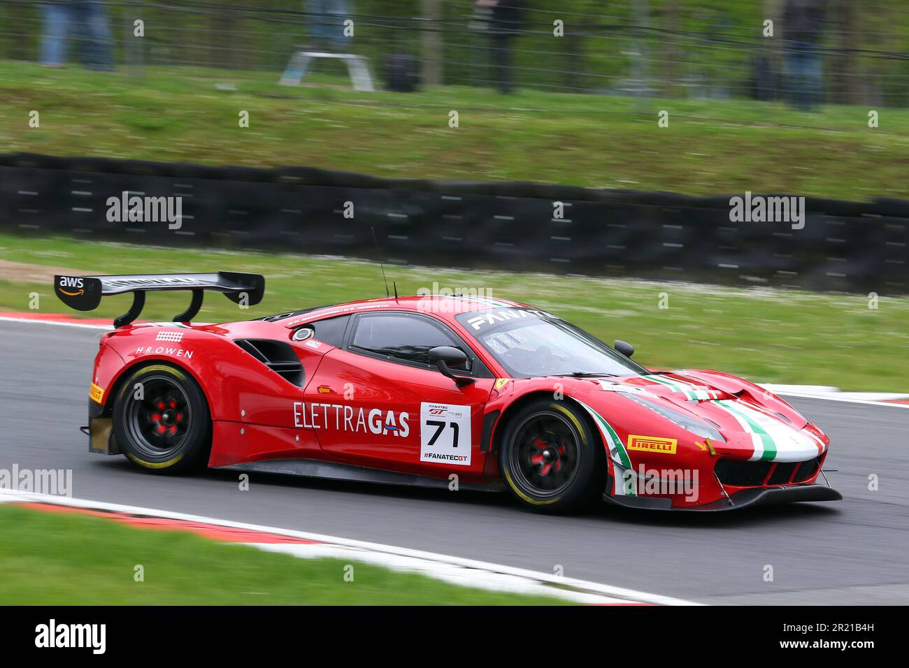 Nicola Marinangeli - AF Corse -  driving Ferrari 488 GT3 number 71 in the 2023 GT World Challenge Europe Sprint Cup at Brands Hatch in May 2023 Stock Photo