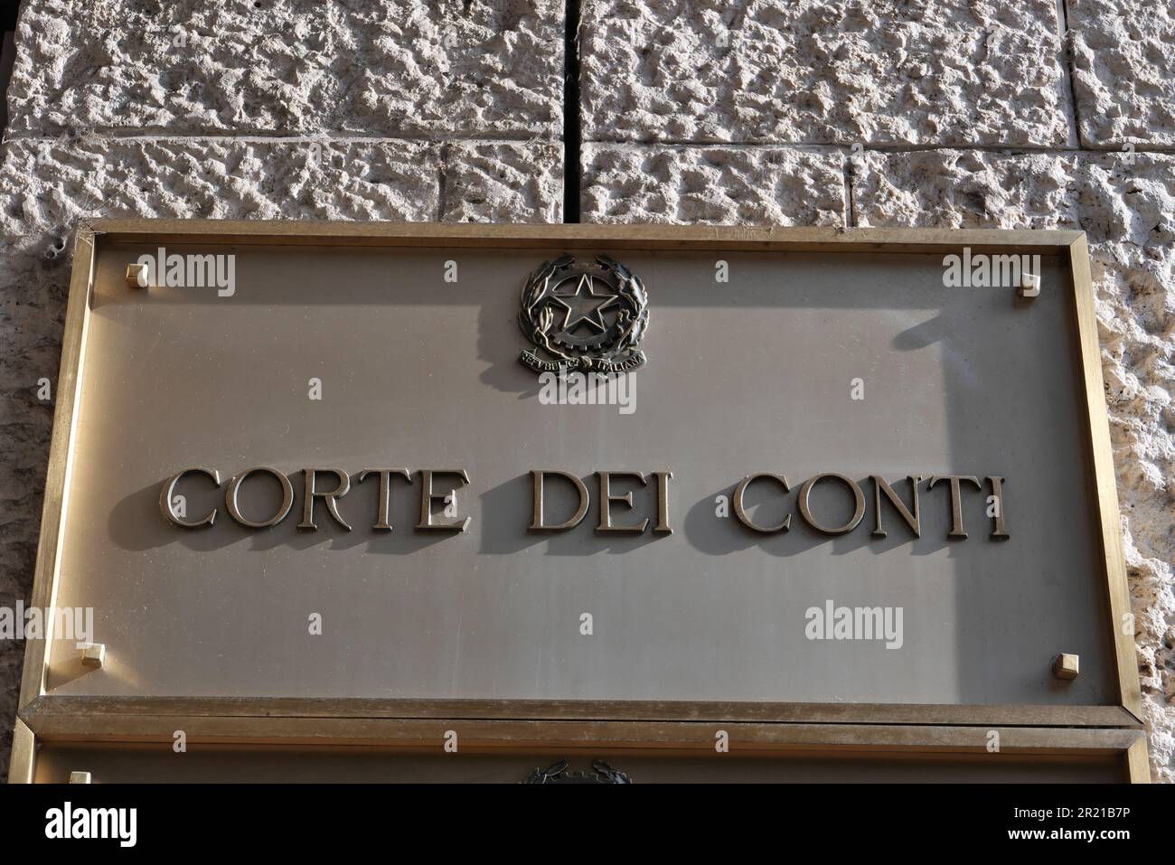 SIGN OF THE CORTE DEI CONTI Stock Photo Alamy