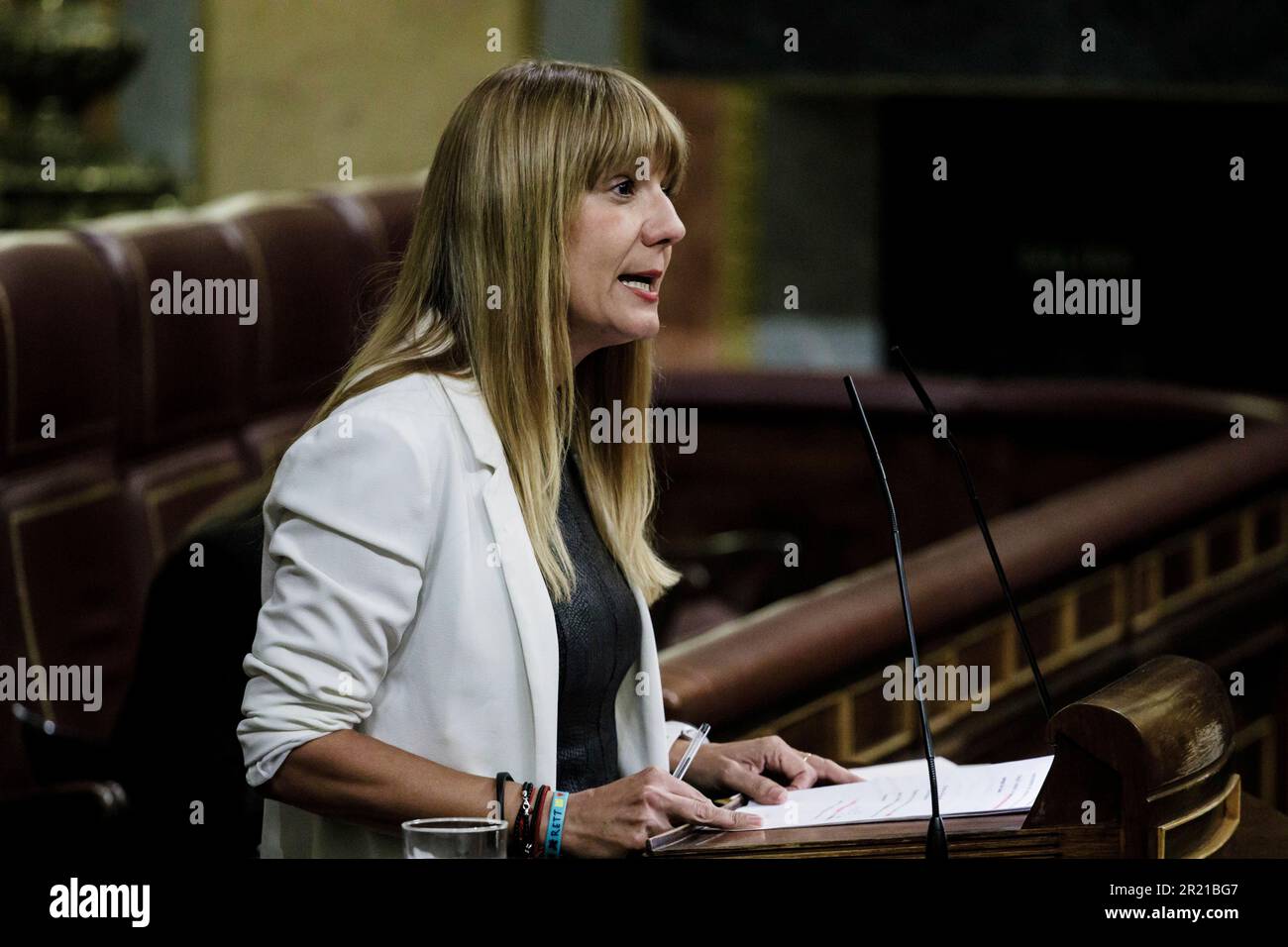 PSOE deputy Sonia Guerra speaks during a plenary session, at the ...