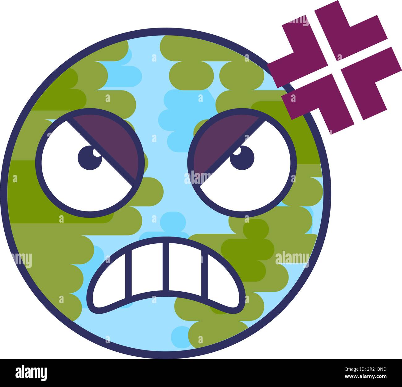 Tiger angry reaction expresion facial emoji vector. Jungle cat