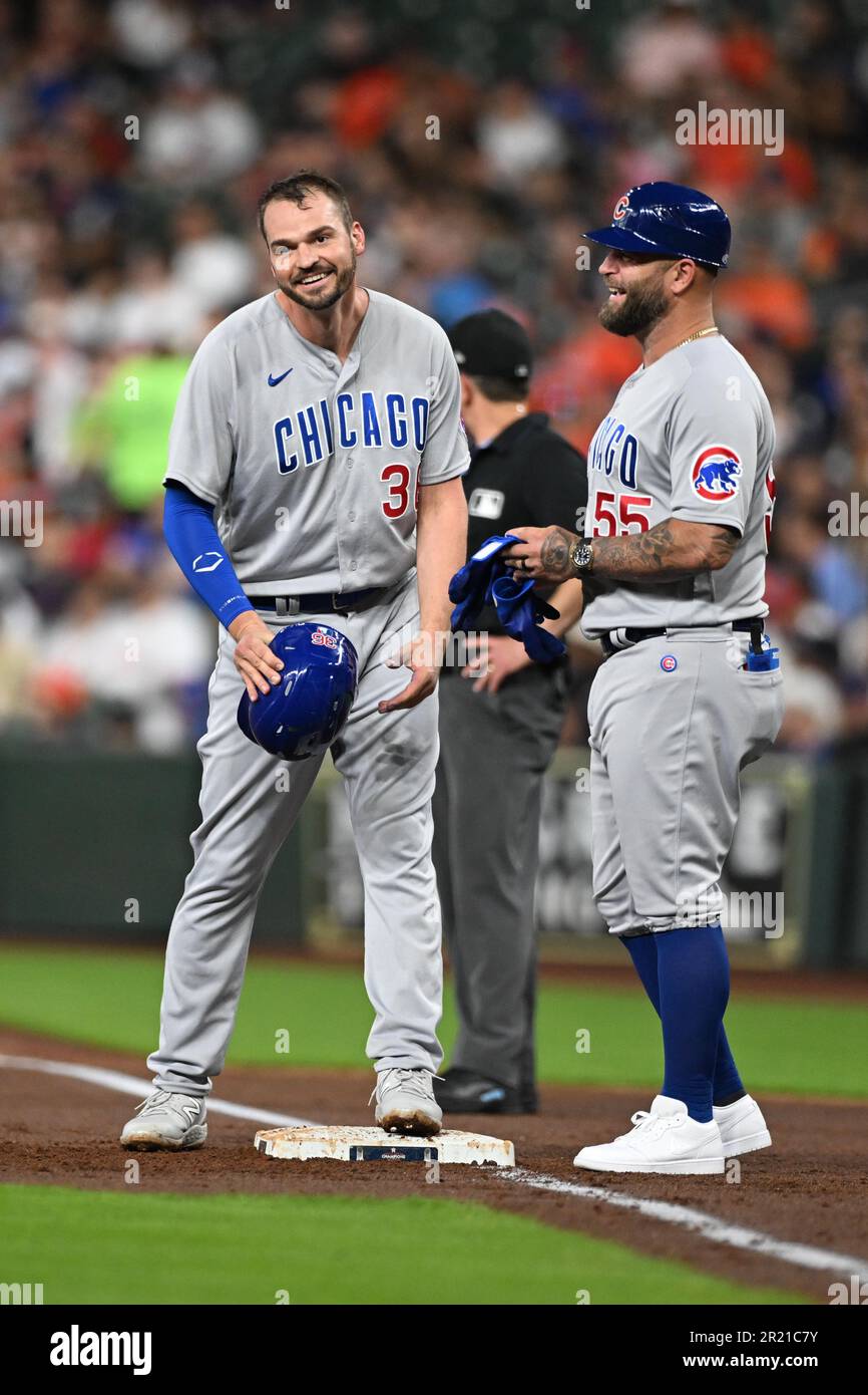 This is a 2023 photo of Trey Mancini. This image reflects the Chicago Cubs  active roster as of Thursday, Feb. 23, 2023, when the photo was taken. (AP  Photo/Morry Gash Stock Photo - Alamy