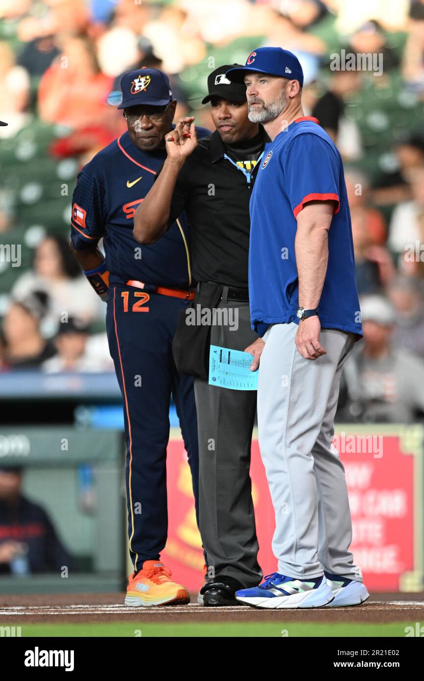 Chicago Cubs manager David Ross jokes around before a baseball game against  the Colorado Rockies Saturday, Sept. 23, 2023, in Chicago. (AP Photo/Paul  Beaty Stock Photo - Alamy