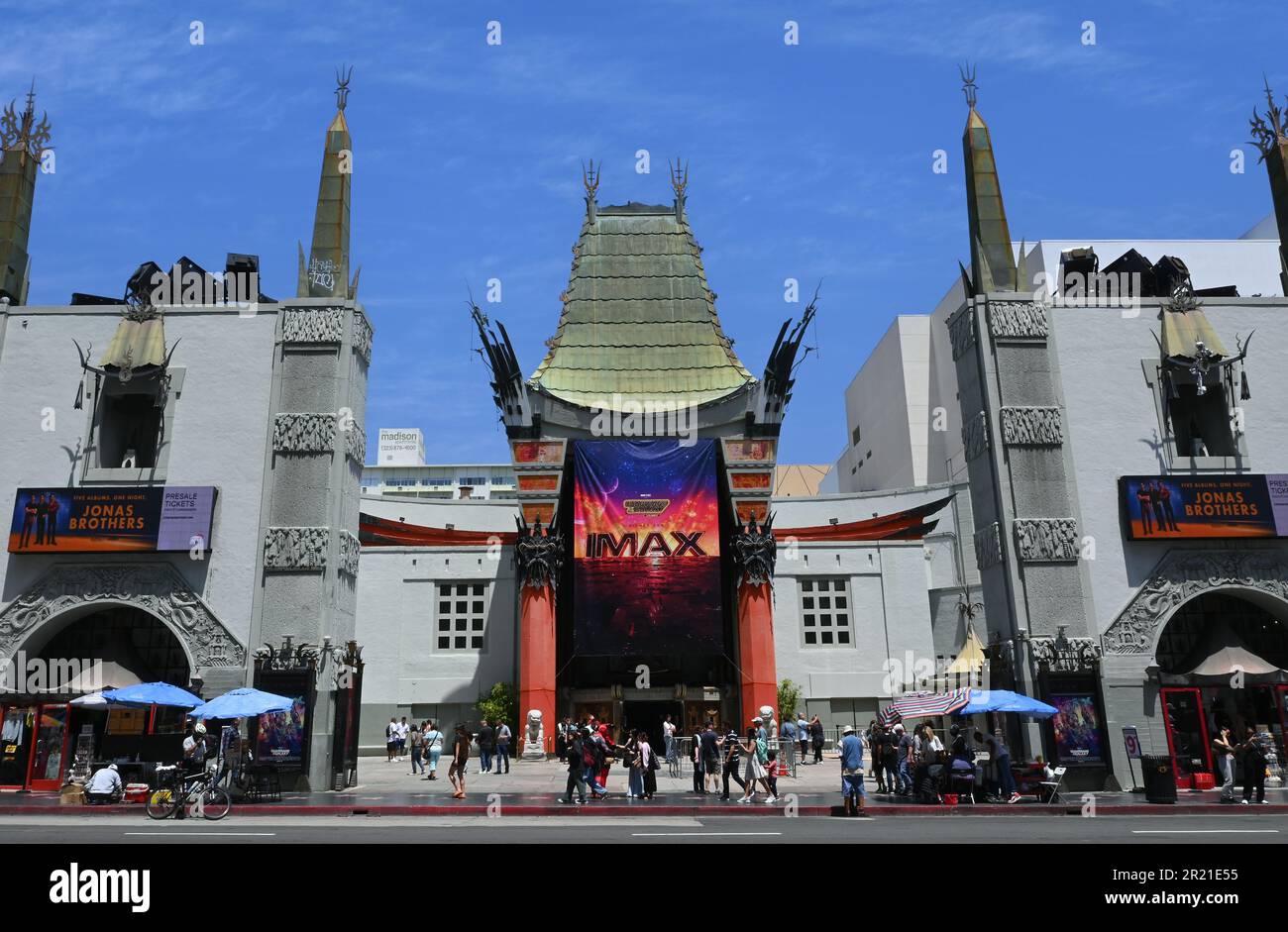 HOLLYWOOD, CALIFORNIA - 12 MAY 2023: The TCL Chinese Theatre on Hollywood Boulevard. Stock Photo