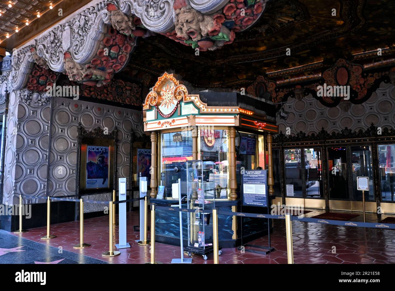 HOLLYWOOD, CALIFORNIA - 12 MAY 2023: The Ticket Booth at The El Capitan Theatre on Hollywood Boulevard. Stock Photo
