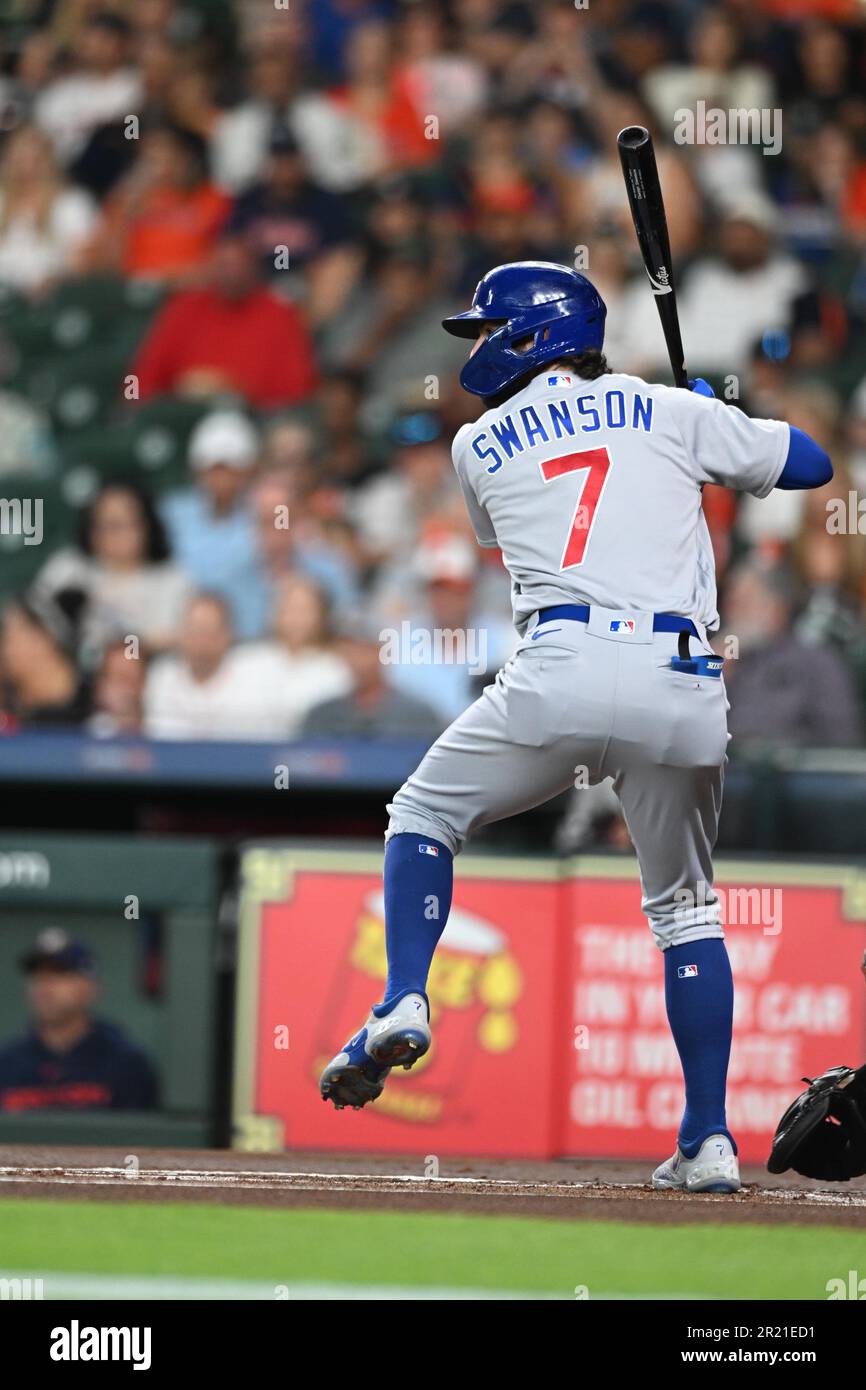 Chicago Cubs shortstop Dansby Swanson (7) in the top of the first