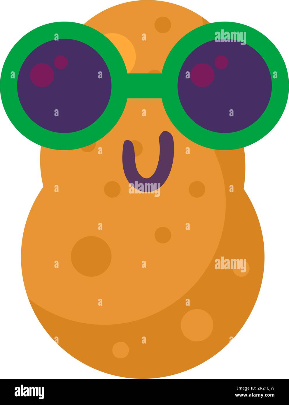 Potato vegetable food emoji happy emotion vector. Smiling calm human