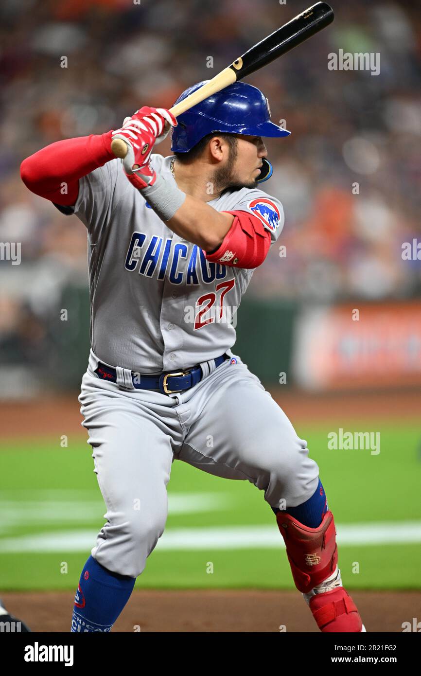 Chicago Cubs right fielder Seiya Suzuki (27) batting in the top of the ...