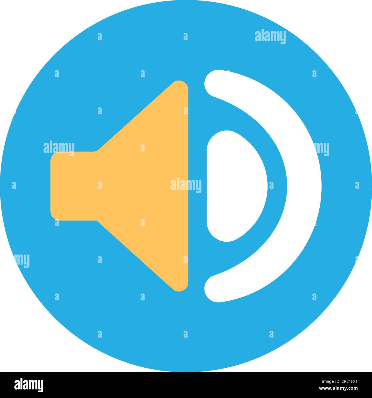 Sound Audio Icon, Speaker Symbol. Multimedia Button Flat Design Vector