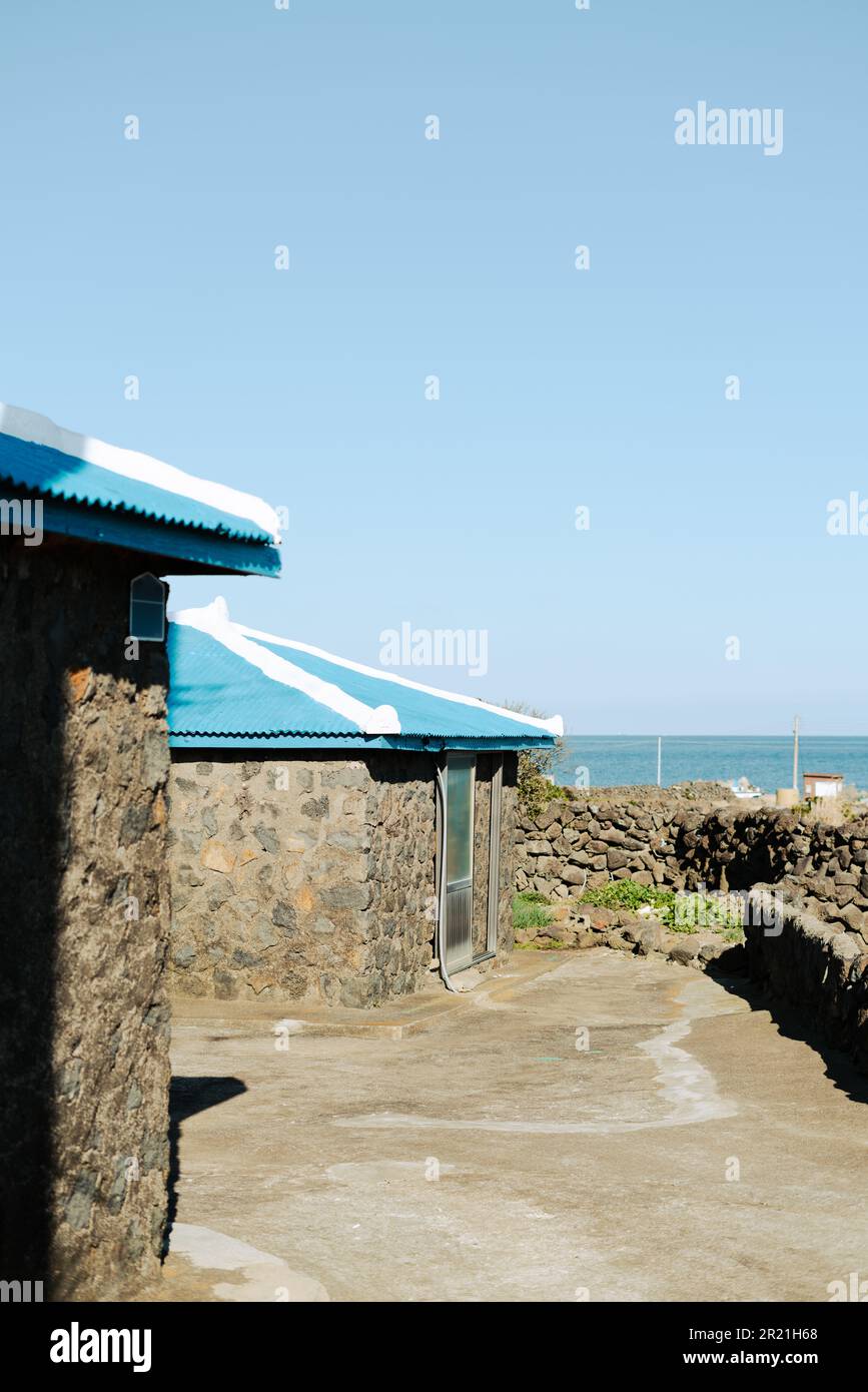 Udo island seaside house in Jeju island, Korea Stock Photo Alamy