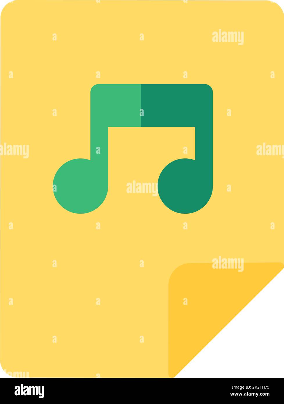 Musical notation flat vector icon. Pitch and sound duration. Music and