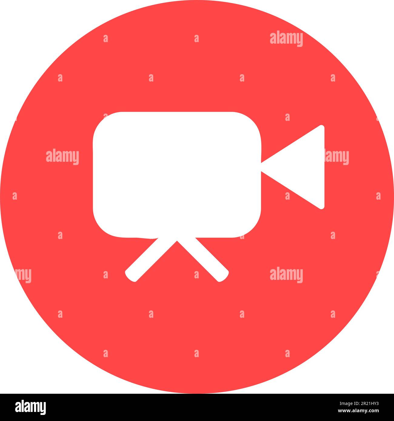 Video camera silhouette square icon. Movie recording button. Digital ...