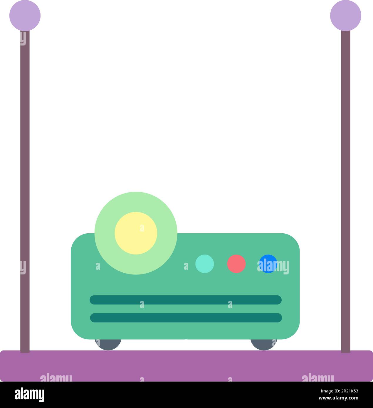 Projector device for presentation icon vector. Electronic gadget ...