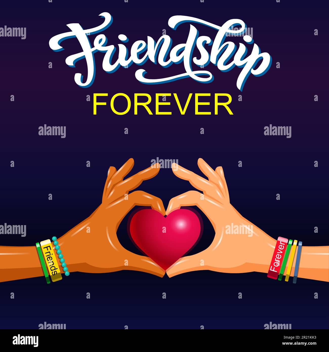 Happy Friendship Day - Friendship Forever Stock Photo