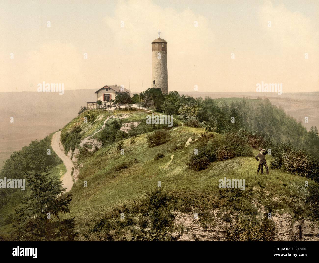 Fox tower of the ruin Kirchberg near Jena in Thuringia, Germany ...