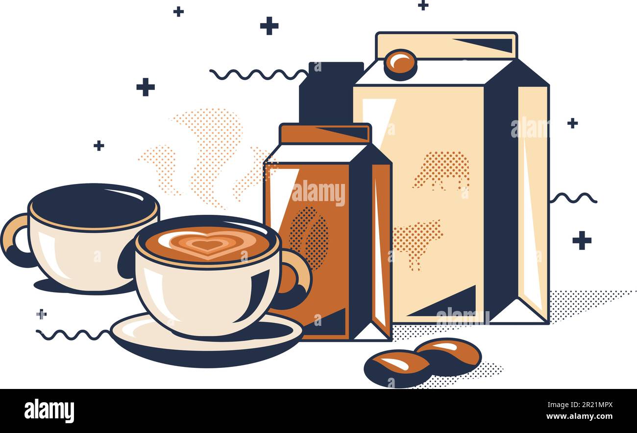 Milk and bre Stock Vector Images Alamy