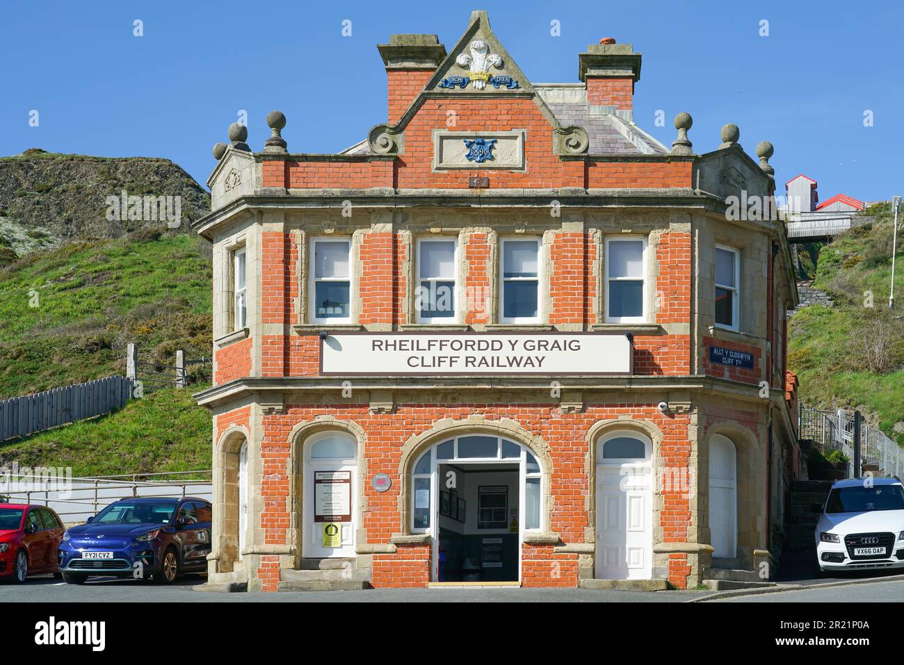 The Cliff Railway, Aberystwyth, Ceredigion, Mid Wales. Image taken in May 2023. Stock Photo