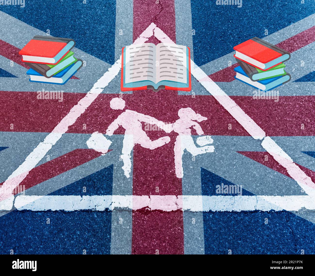 Primary school literacy, reading, uk education concept. Stock Photo