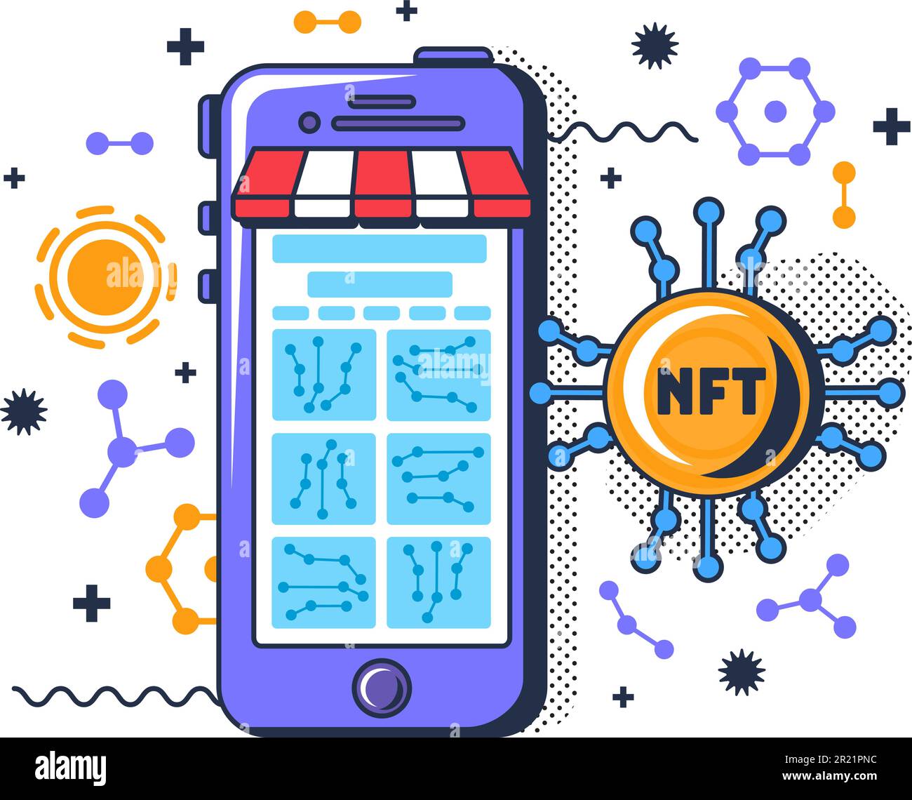 Nft market for buy digital file or service vector. Electronic online store  for buying electronic money cryptocurrency and media. Smartphone applicatio  Stock Vector Image & Art - Alamy