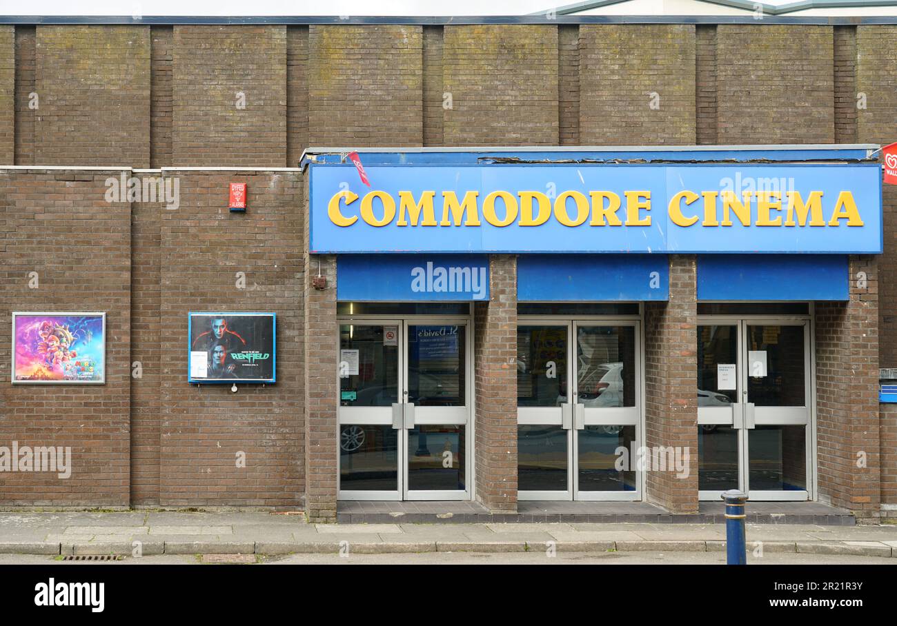 The Commodore Cinema, Bath Street, Aberystwyth, Ceredigion, Mid Wales. Taken in May 2023. Stock Photo