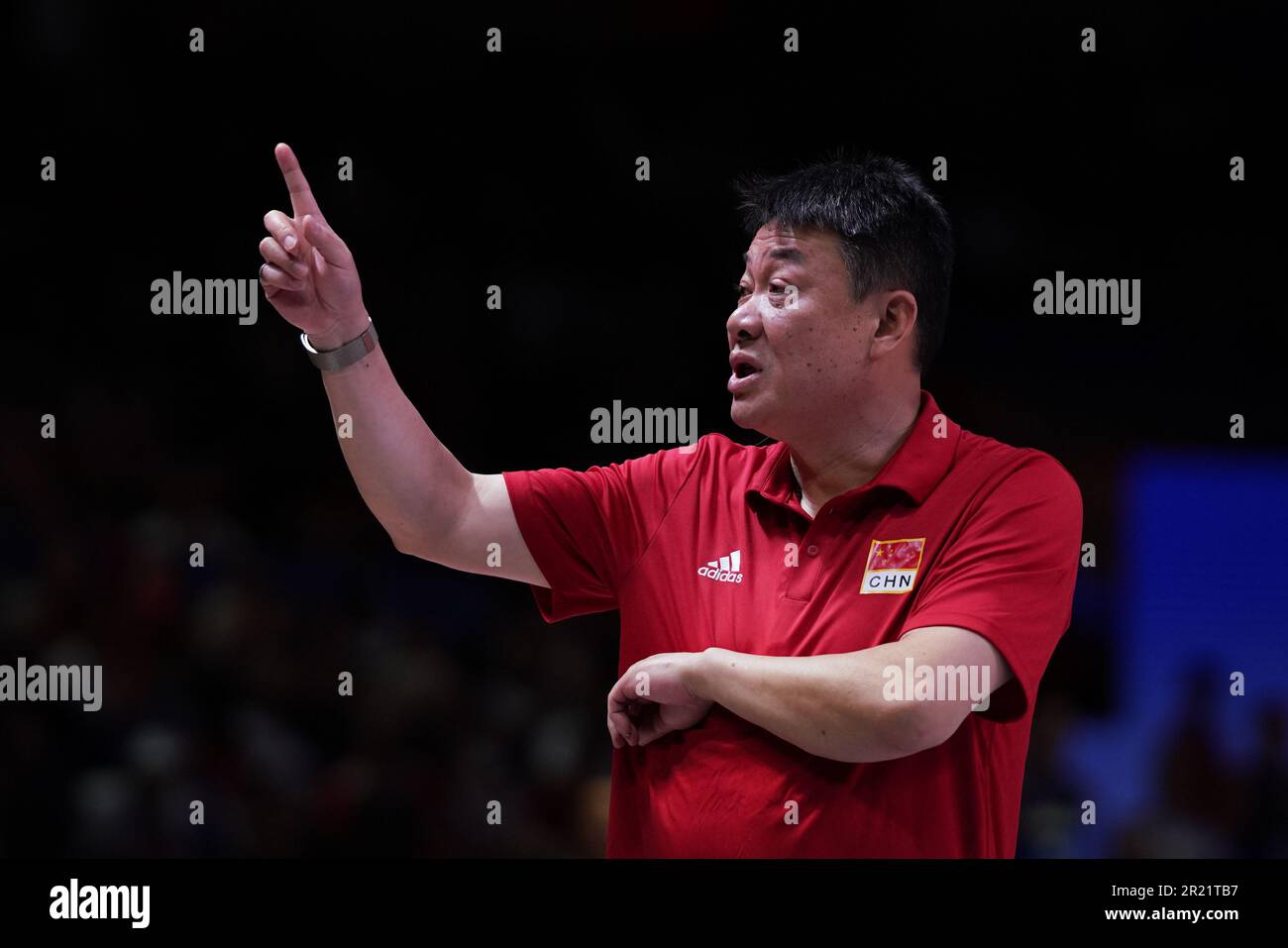 ANKARA, TURKIYE - JULY 14, 2022: Coach Bin Cai in Italy vs China VNL ...