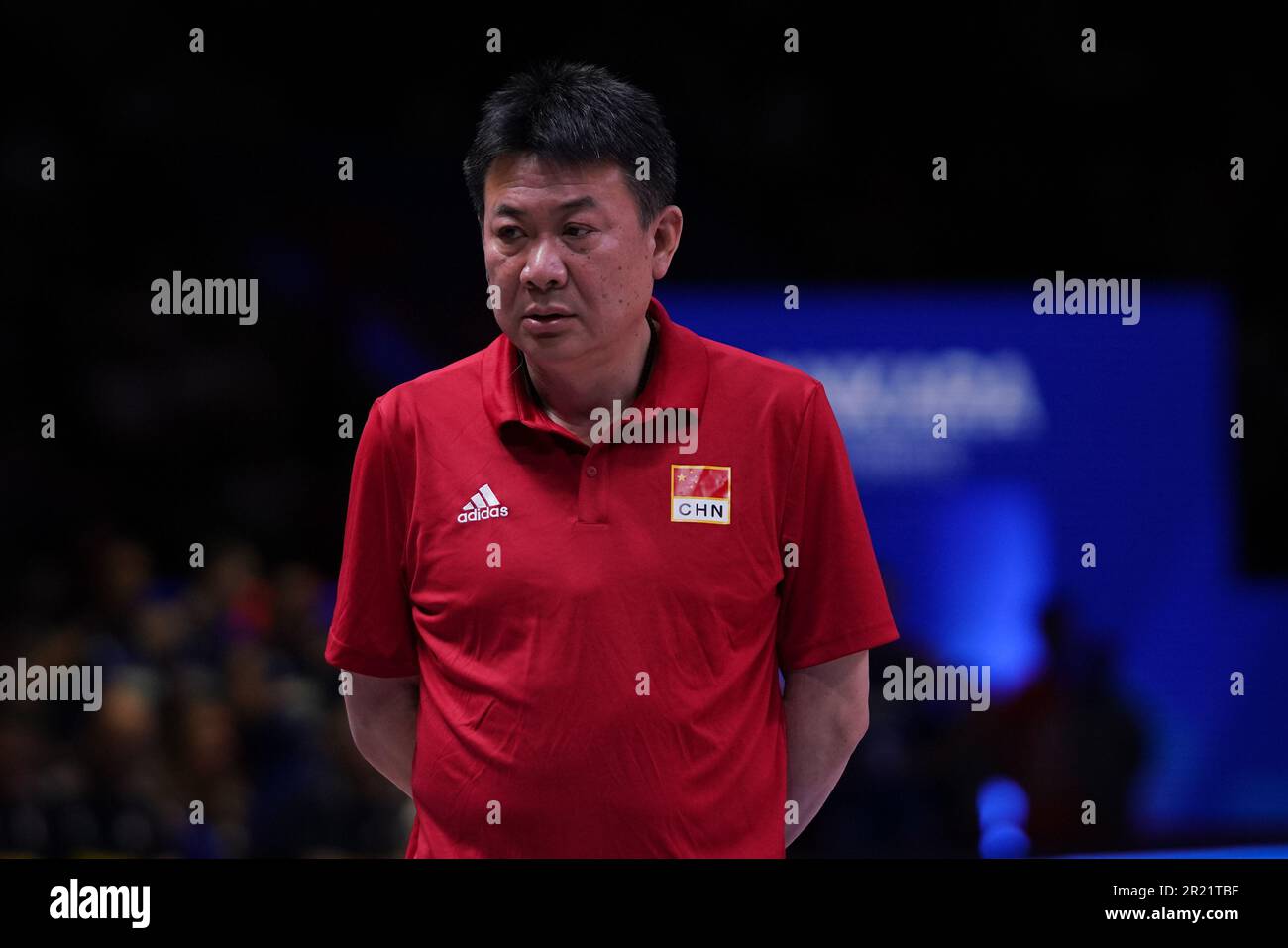 ANKARA, TURKIYE - JULY 14, 2022: Coach Bin Cai in Italy vs China VNL ...