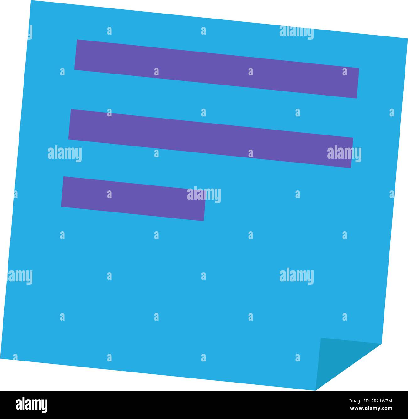 Sticky paper sticker for notes and reminders. Adhesive square sheet of