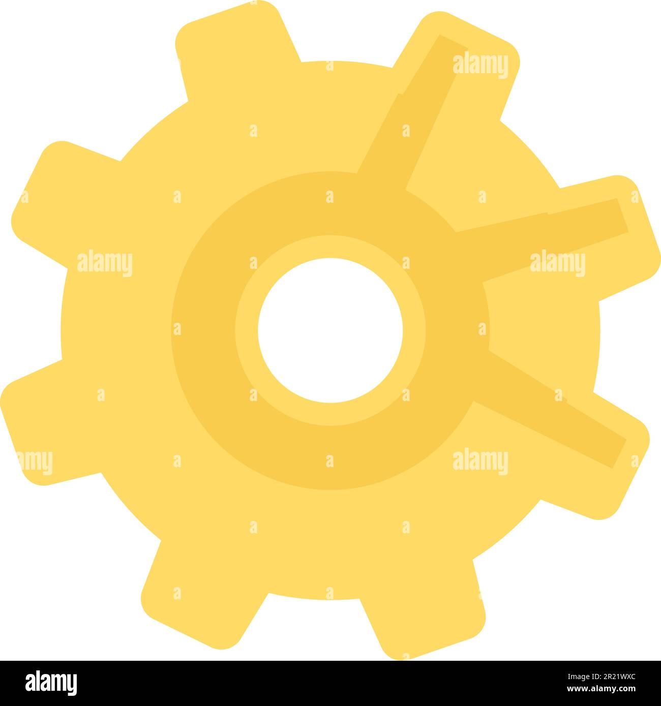 Gear of mechanical device. Study of robotics and mechanics at school