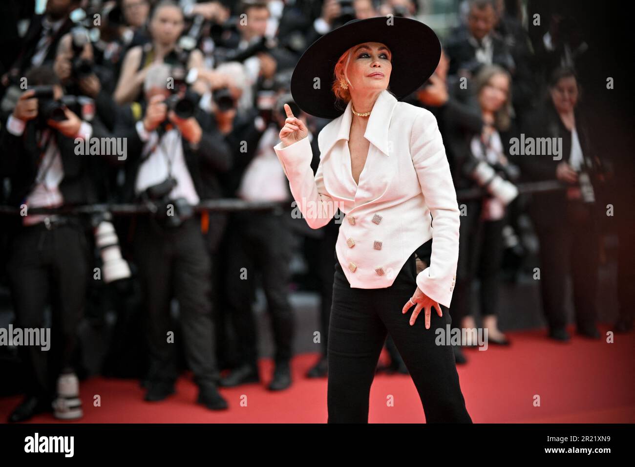 Cannes, France. 16th May, 2023. Emmanuelle Beart attending the opening