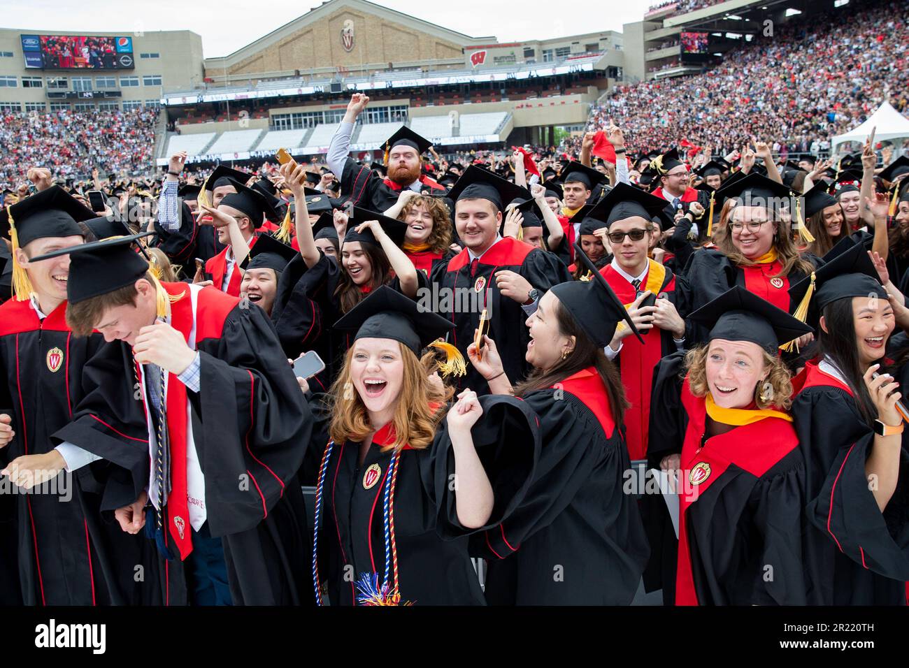 University Of Wisconsin Madison Graduates Celebrate During The 2023 Commencement Ceremony At University Of Wisconsin Madison Graduates Celebrate During The 2023 Commencement Ceremony At