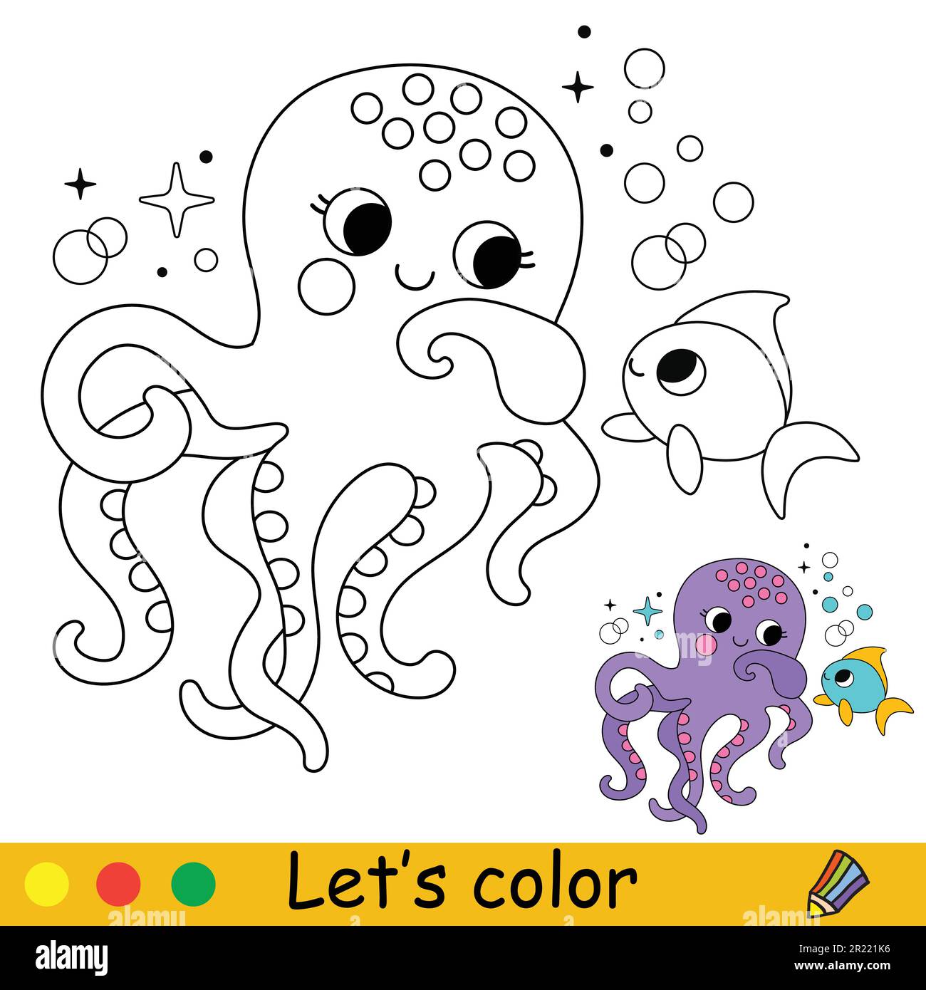 baby octopus coloring page