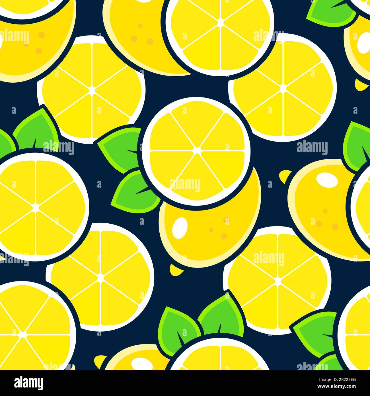 Lemon seamless pattern vector illustration. Summer Vector bright print ...