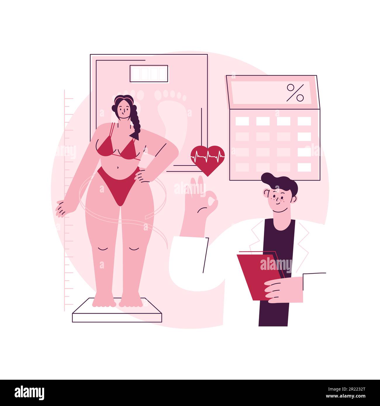 Free Vector  Body mass index. weight control with bmi. healthy and  unhealthy lifestyle flat vector illustration. fitness indicator before and  after diet. overall health body fat scale concept.