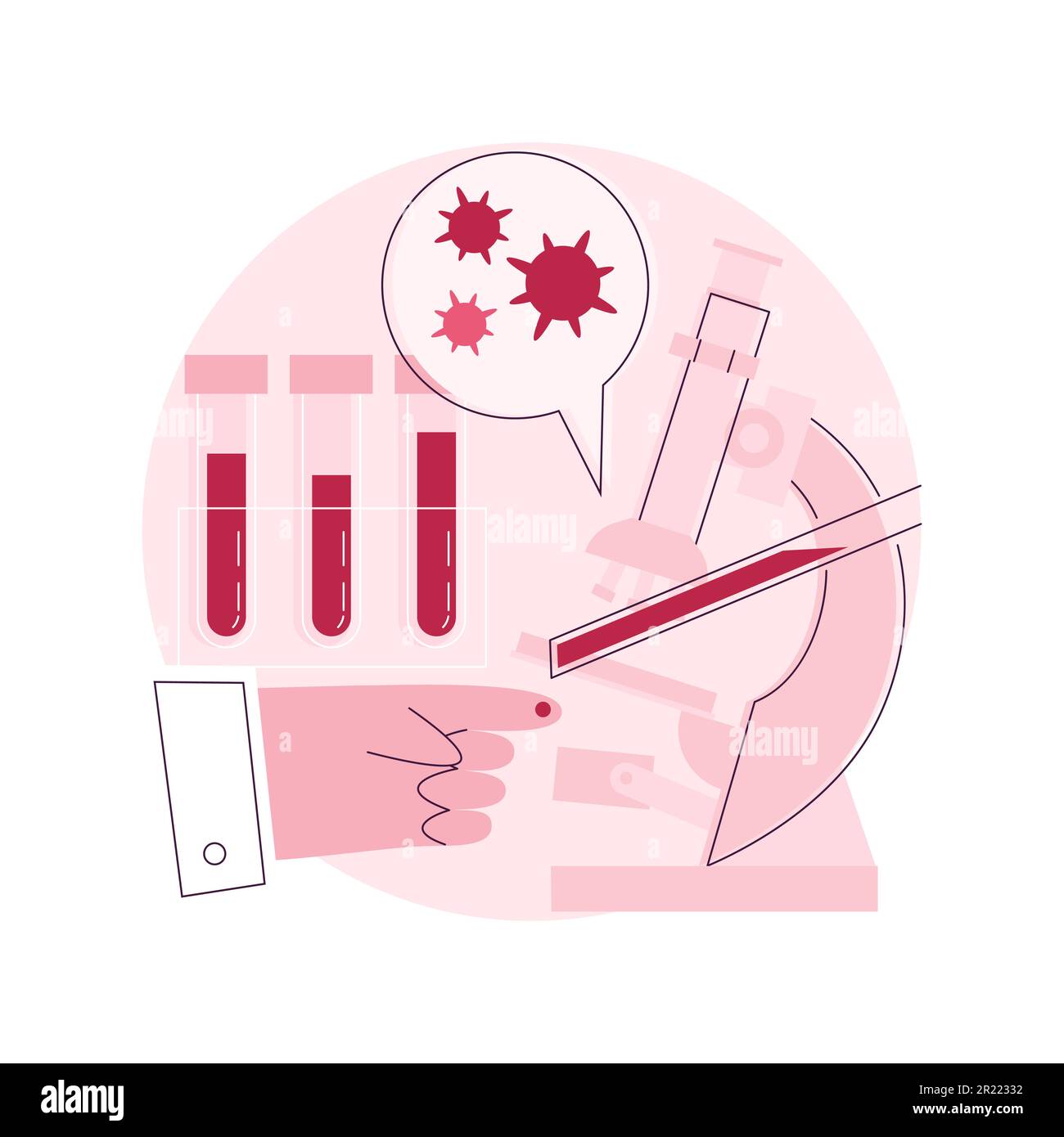 Blood testing abstract concept vector illustration. Medical testing
