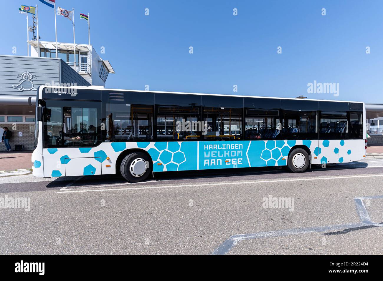 MAN Lion’s City shuttle bus between the longterm car parks and the Waddenpromenade in Harlingen