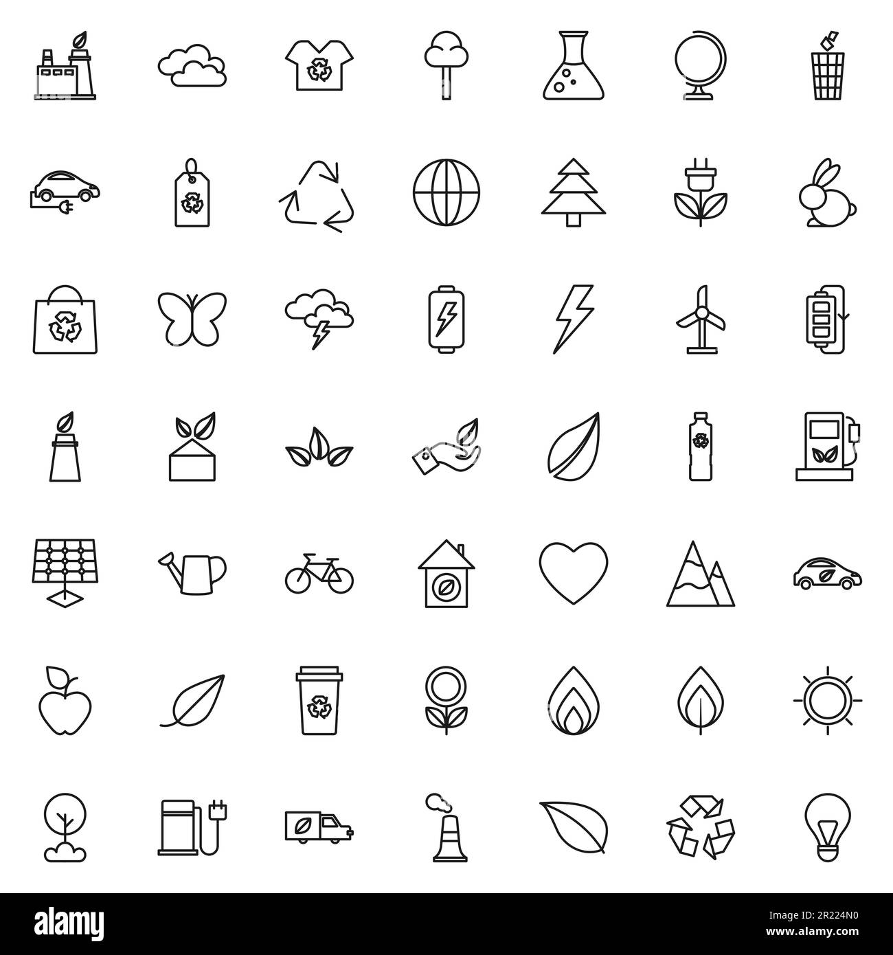 Big set of Eco friendly related vector icons Stock Vector Image & Art ...