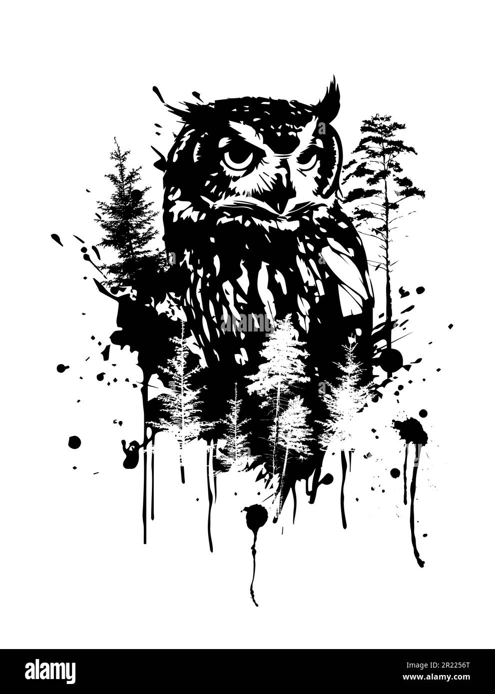 owl silhouette tattoo