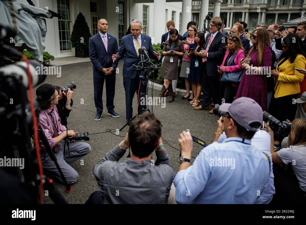 Senate Majority Leader Chuck Schumer, a Democrat from New York, speaks ...