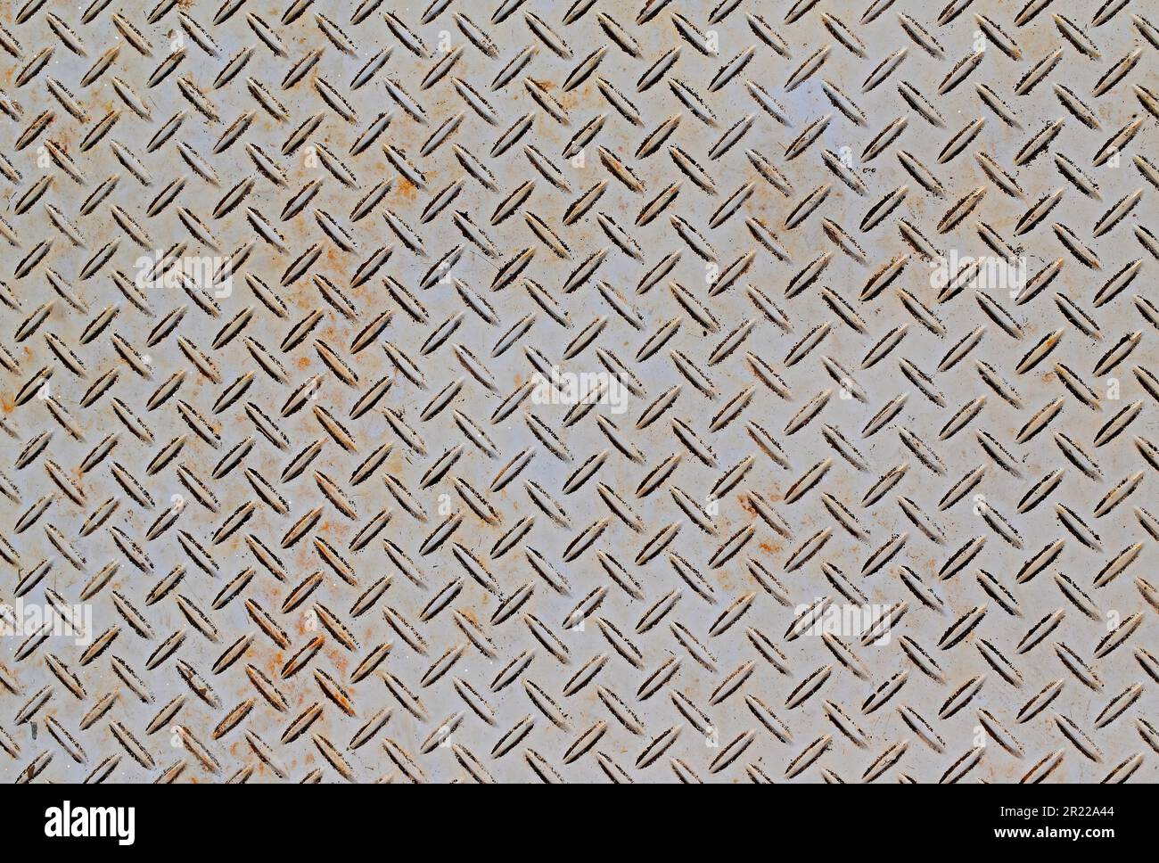 Metallic surface pattern on floor Stock Photo