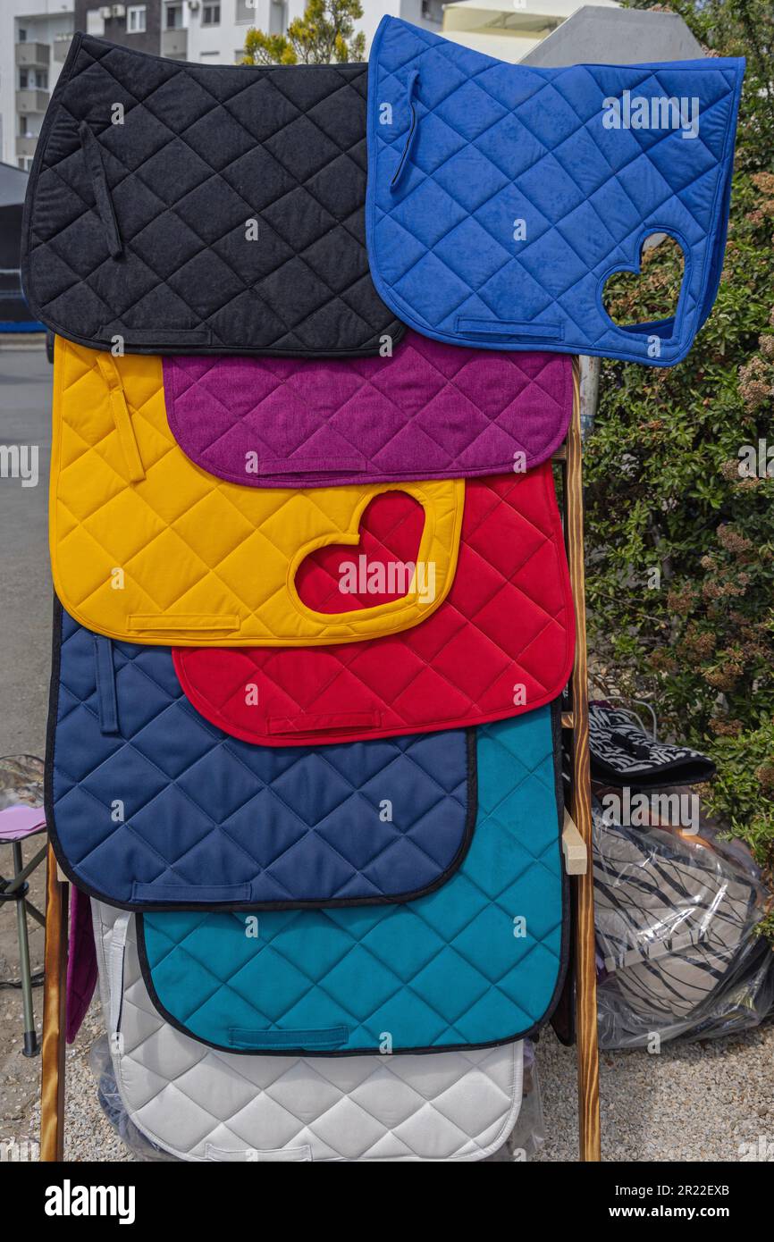 Colour Horse Saddle Blanket Pad Cloth Riding Equipment Stock Photo Alamy