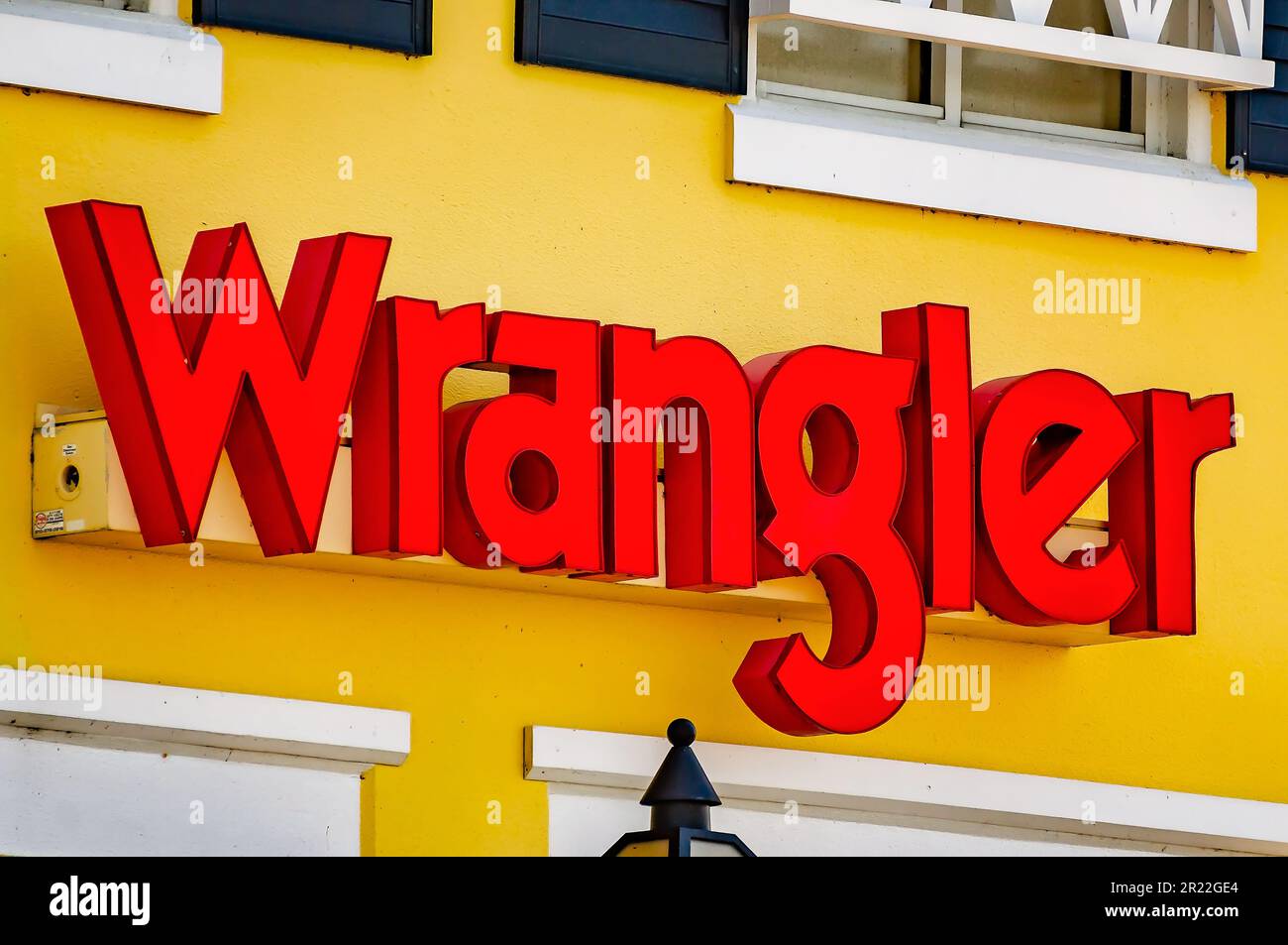 The Wrangler store is pictured at Gulfport Premium Outlets, May 13, 2023, in Gulfport